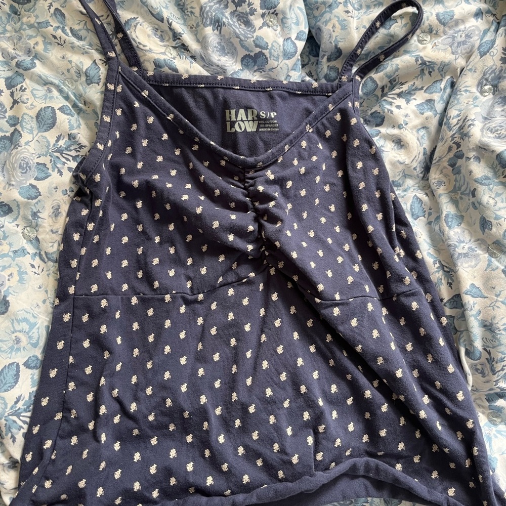 Harlow blue and white floral tank size small